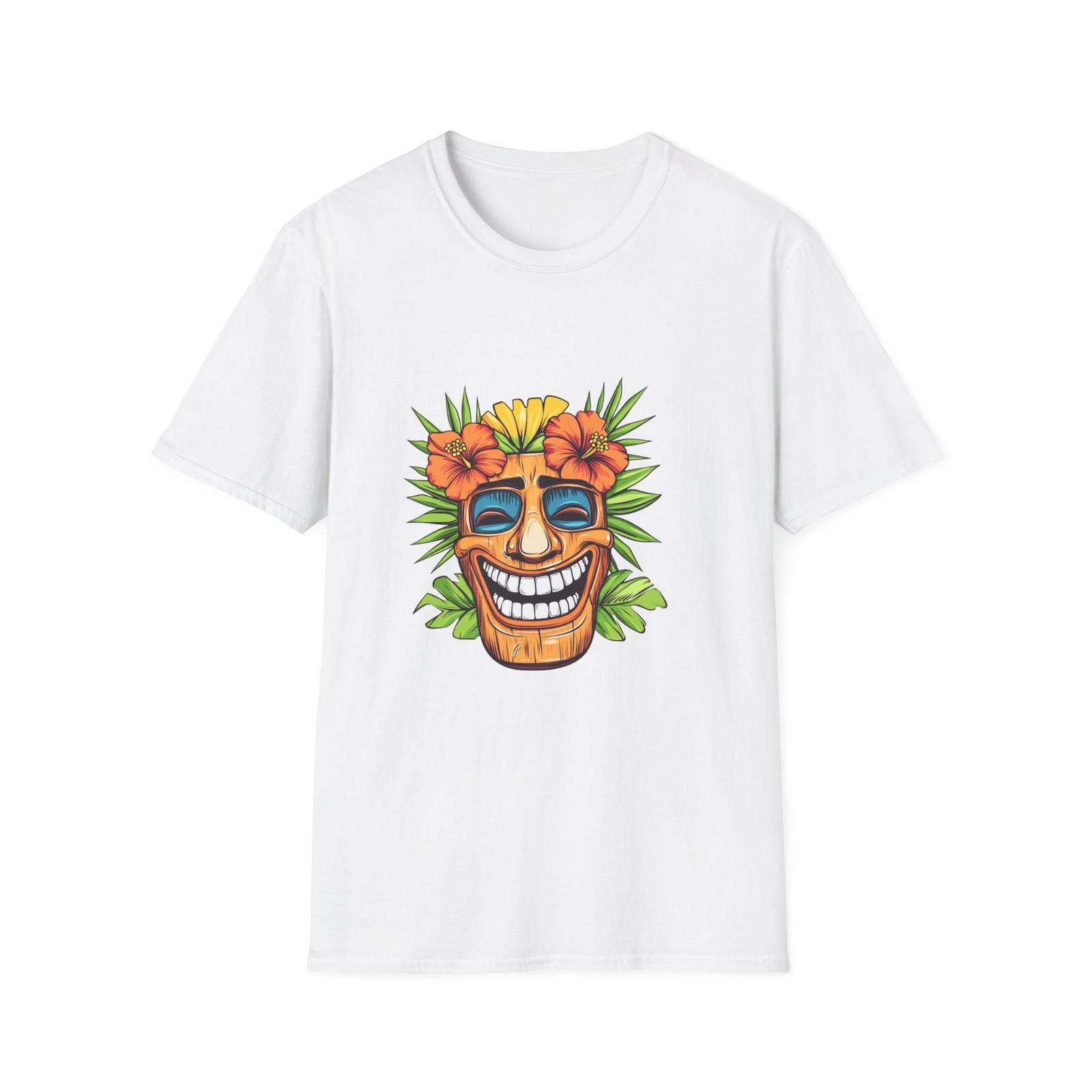 Tropical Tiki T-Shirt | Floral Skull Design for Beach Lovers, Summer Vibe S разноцветный