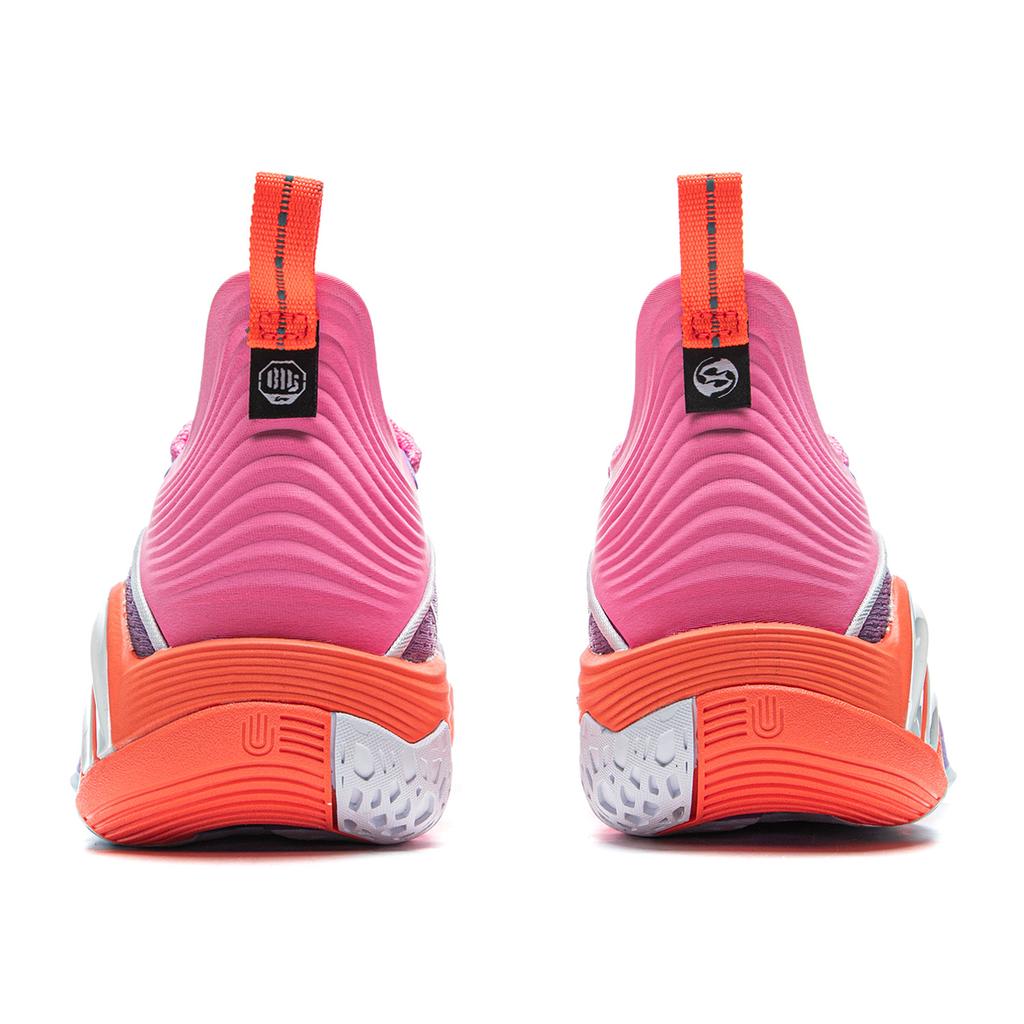New LiNing BadFive Hunter 1 Super Cushioning Slip Resistant Breathable Rebound Low Top Basketball Shoes Men's Purple Pink ABFV007-2