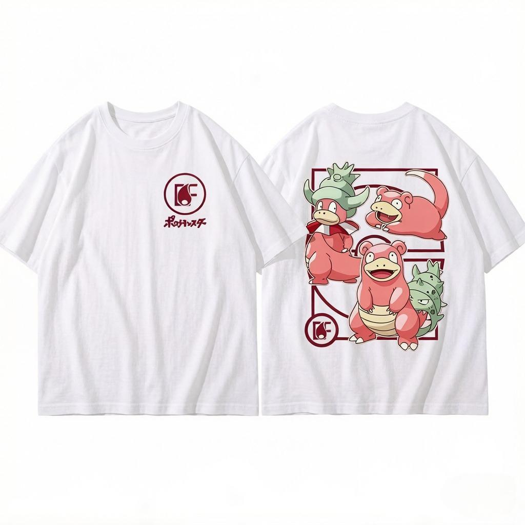 Pokémon Pichu Evolution Printed Pure Cotton Tshirt for Unisex and Women SpringSummer New Collection Fashion Short Sleeved Shirt