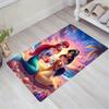 1pc Mermaid Pattern Area Rug Soft Flannel Floor Mat for Living Room,Office,Bedroom and Carpet