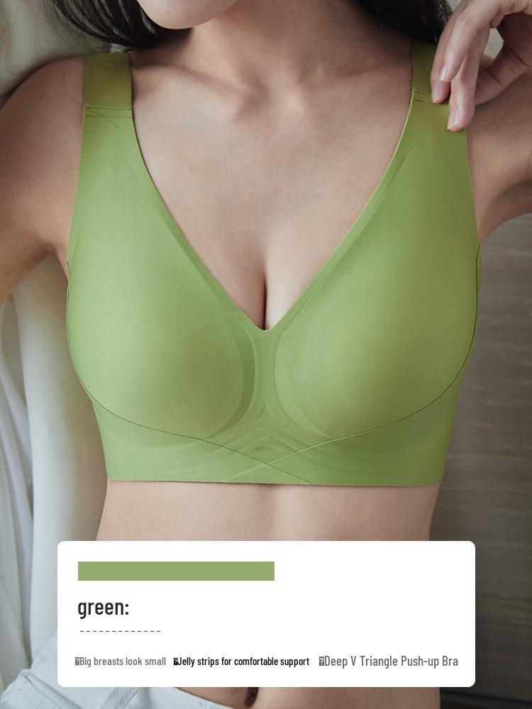 Seamless Women's Slimming Thin-Style Sports Bra with Rabbit Ear Cups and Side Support