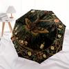 Enchanted Garden Wall Decor: Mystical Tree of Life Tapestry Umbrella, Portable 3-Fold Compact Umbrella for Men & Women R156