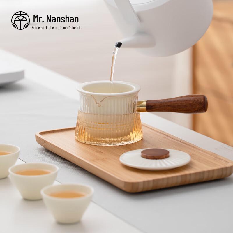 Gongfu Tea Set with Anti-Scald Side-Handle Glass Teapot