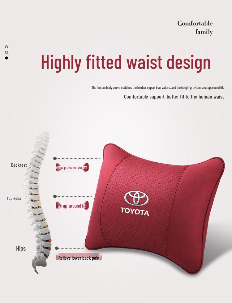Toyota Corolla & Vios Car Neck and Lumbar Support Pillow Set