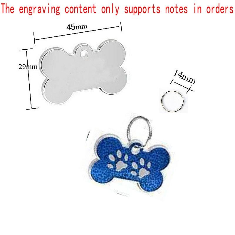 Hundemarke Personalisierte Haustier Katze Welpe ID-Marken Kostenlos Graviert Kundenspezifische Hundehalsband Halskette Verlustsichere Namens-Adressanhänger Knochenanhänger