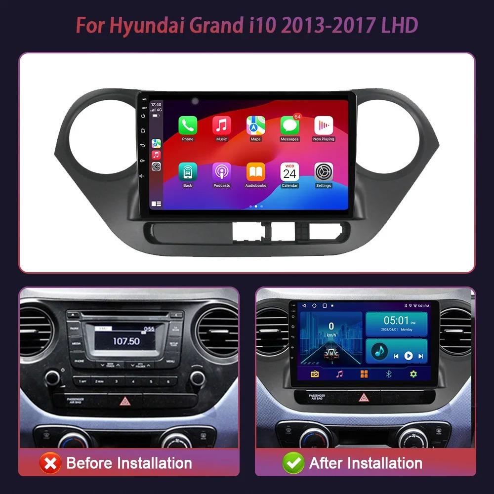 Android For Hyundai I10 2013 - 2017 Left Handle Drive Car Radio Multimedia Video GPS Navigation Carplay Auto 5G Rear Camera