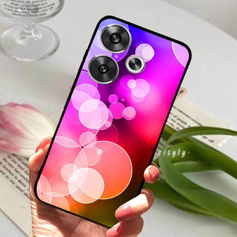 For POCO F6 Pro 5G Case POCOF6 Shockproof Soft TPU Silicone Phone Cover For Xiaomi POCO F6 Pro Capa F 6 Cartoon Matte Bumper