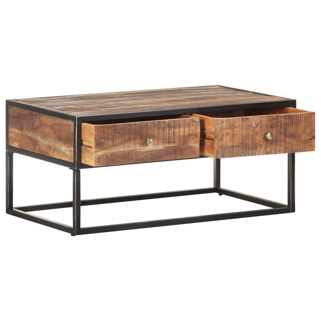 Coffee Table 90x50x40 Cm Rough Acacia Wood