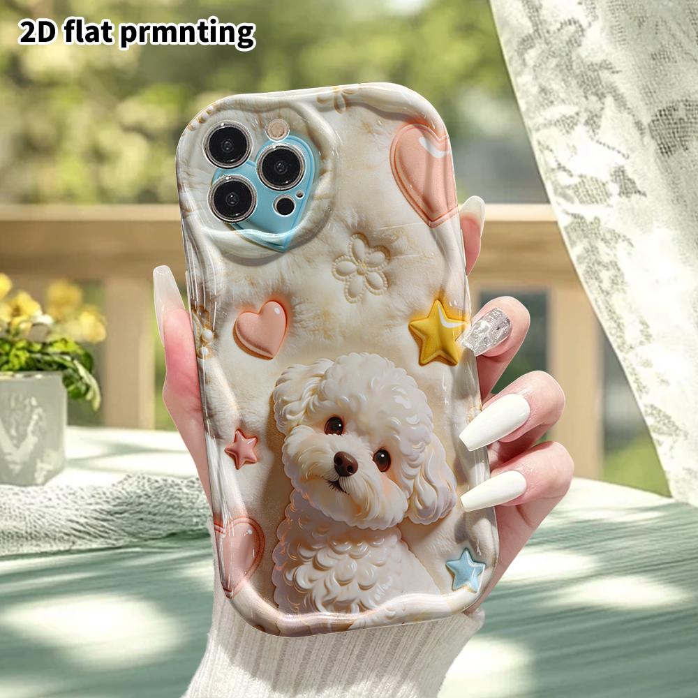 Phone Case: 2D Flat, Fits iPhone 12 Pro, 13, 14, 15, 16, 17, 18, Phone Decoration, Creamy Curly, Perfect Holiday Gift for Christmas and Halloween