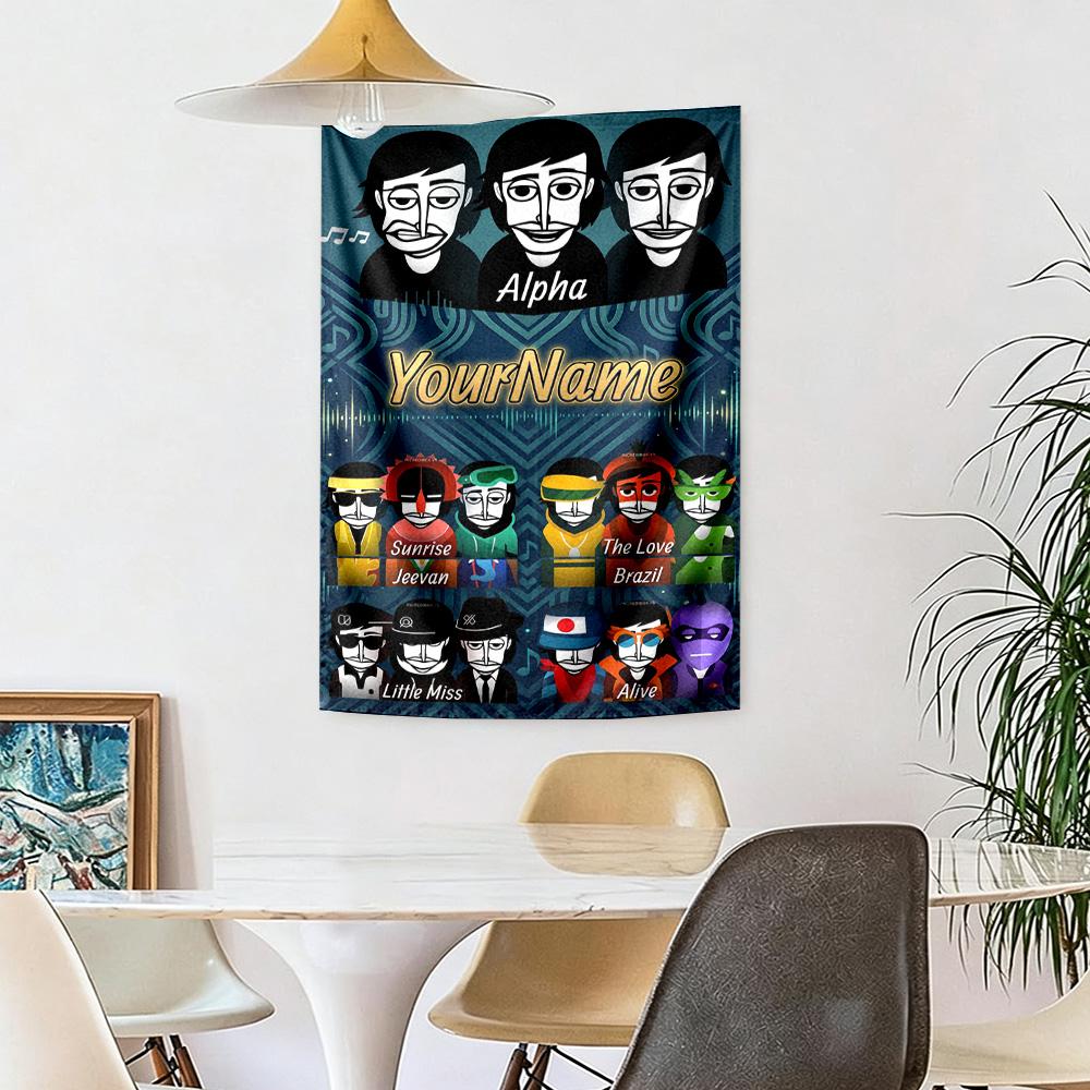 Incredibox Custom Your Name Wall Decor Tapestry Art For Pet Memorial Birthdaywedding Party Backdrop Family Gift
