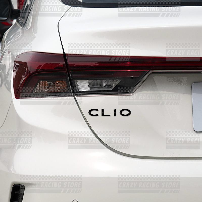 1 Pz Emblemi Auto CLIO Per RS GT Sport Bagagliaio Posteriore Metallo Adesivi 3D Decalcomanie Carrozzeria Scritte Decorazione Styling