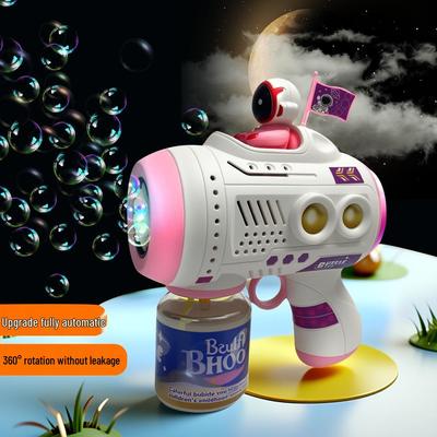 Electric Handheld Bubble Blower with Lights - Children's Automatic Bubble Gun Toy
