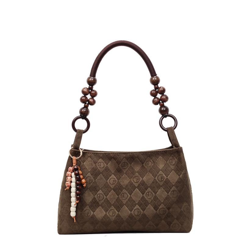 Premium retro underarm bag women's 2025 new trendy fashion suede shoulder bag large capacity tote bag