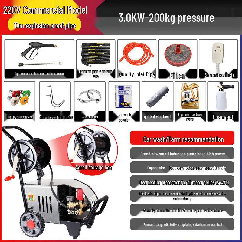 Commercial High Pressure Washer CN plug (adapter included)