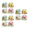 12Pcs Easter Themed Gift Packaging Boxes with Handles and Clear Window Candy Chocolate Holder Case for Holiday Supplies