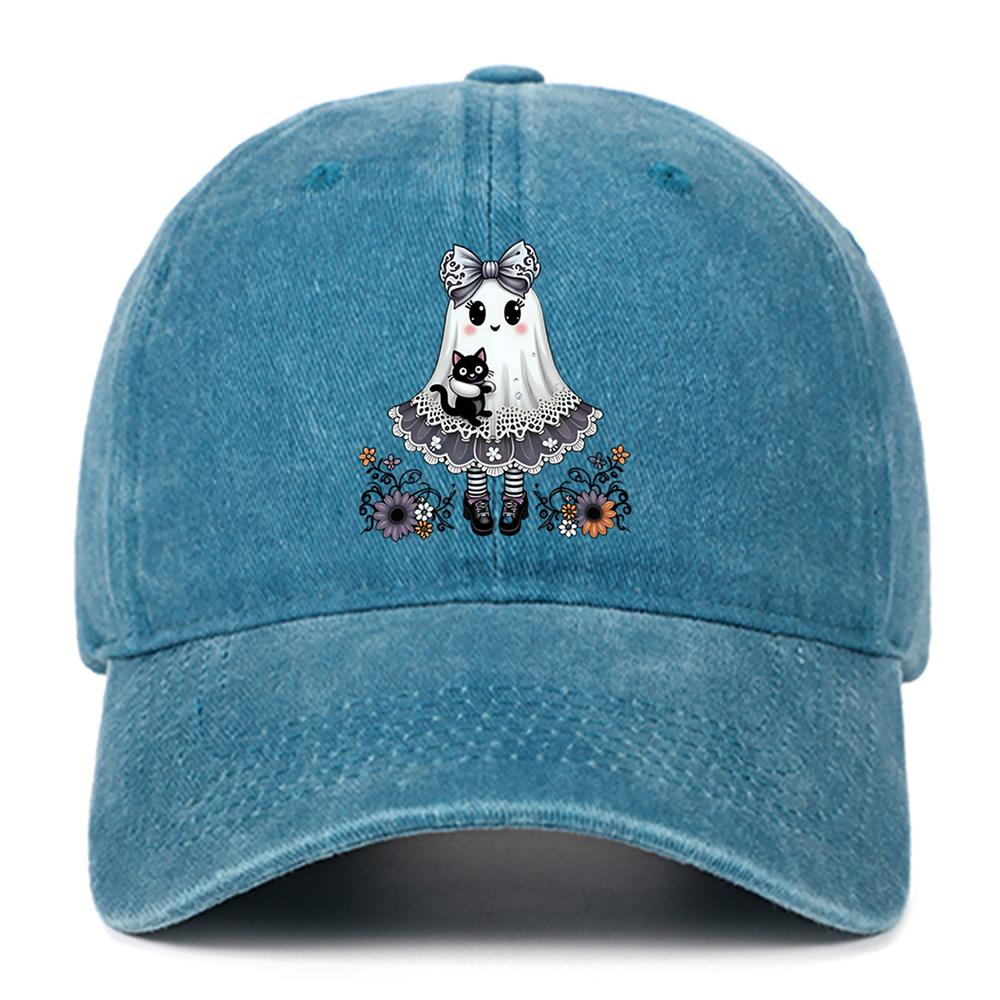 Cute Ghost Printed Baseball Hats for Men and Women, Outdoor Sunscreen Hats for Spring and Summer, Adjustable and Comfortable