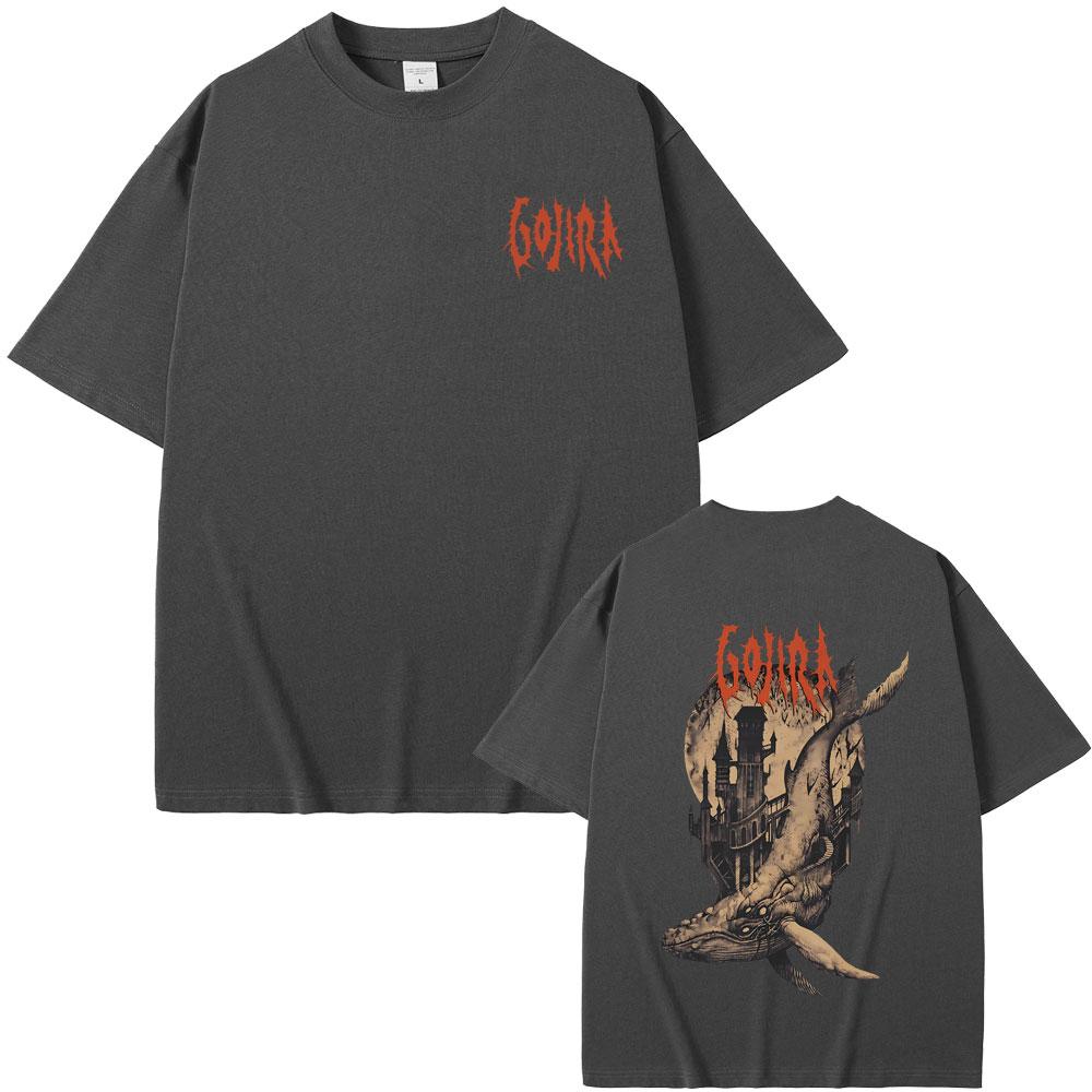 French Metal Band Gojira From Mars To Sirius Flying Whales Vintage Rock Graphic T-shirt Unisex Unisex Fashion Oversized Streetwear