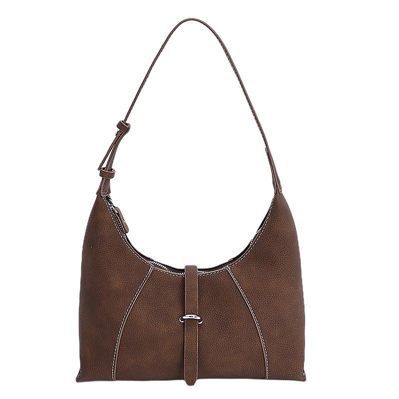 Retro Bag Women's Large Capacity 2025 New Autumn and Winter Leisure Niche Design Messenger Bag One Shoulder Underarm Dumpling Bag