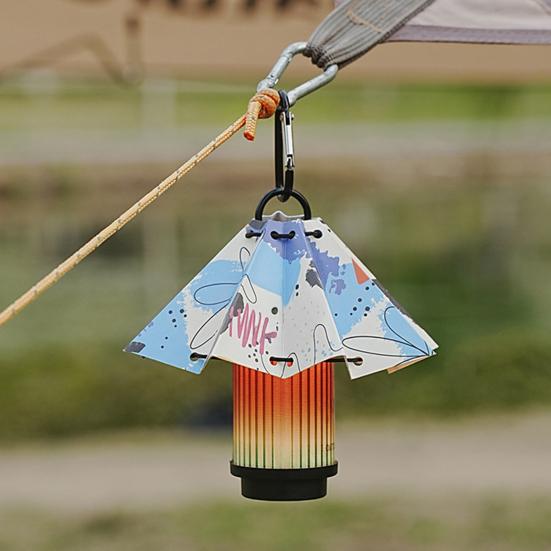 מנורת אהיל חיצונית קלת משקל עמידה במים מתקפלת נייר קראפט אהיל אור לקמפינג כיסוי פנס תלוי קישוט אביזרי מנורה