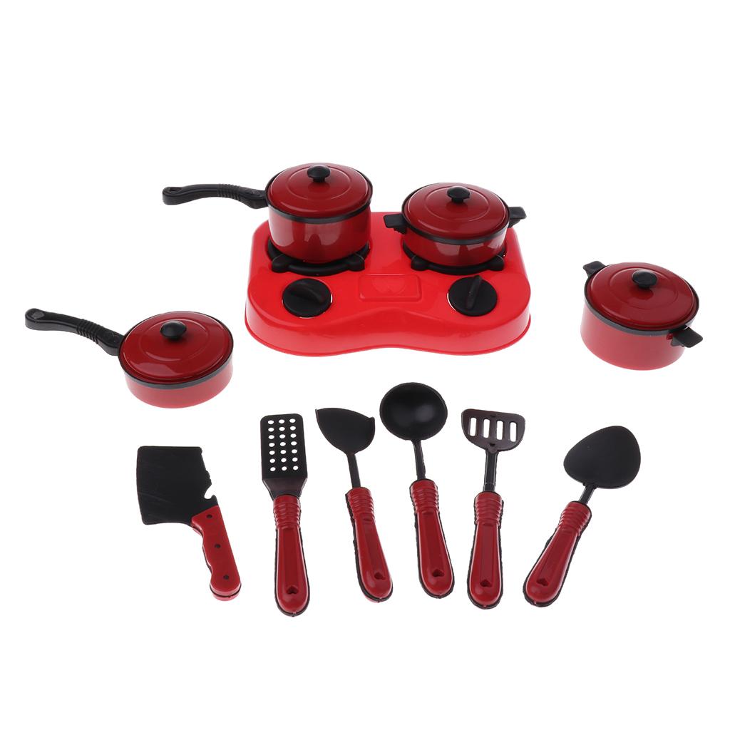 1 Sets Pots and Pans Kitchen Cookware Set for Children Play House Toys Simulation Utensils
