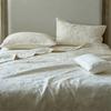 Japanese Style 3-Piece Quilt Set, Lightweight Breathable Cotton Linen Bedding, Vintage Solid Color Boho Bedspread, Home Decor