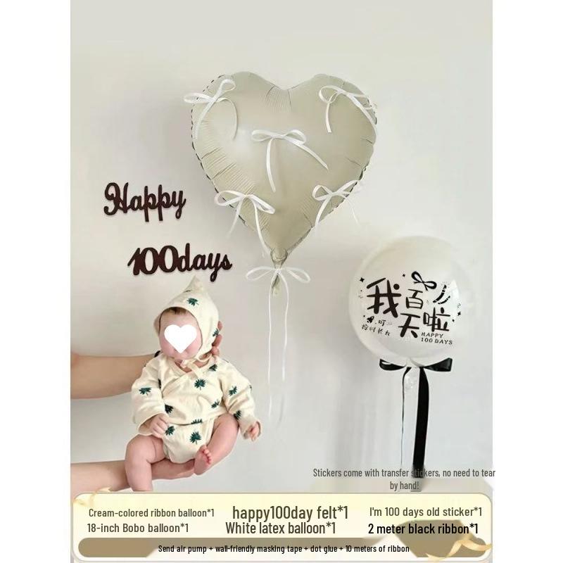 Baby Milestone Photo Props: 30/100 Days Balloons & Decorations for Boys & Girls