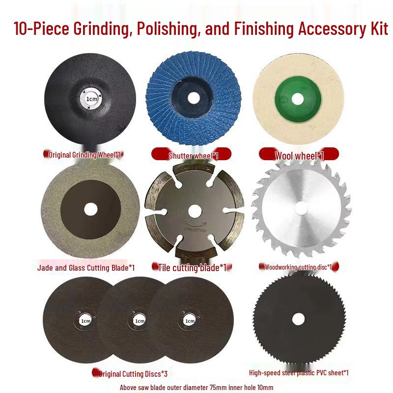 Mini 76mm (3") Angle Grinder Blade: Metal Grinding & Polishing Disc, Cutting Wheel 10mm Arbor.