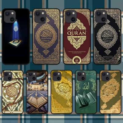 Coque de téléphone avec citations islamiques et livre islamique pour iPhone 11 12 Mini 13 14 15 Pro XS Max X Plus SE XR