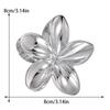 Simple Gold and Silver Plumeria Hair Clip for Women  Elegant Temperament Shiny Shark Clip Fashionable Girl Ponytail Hair Clamp