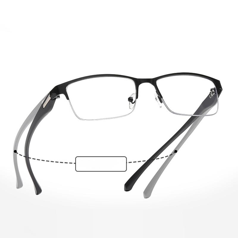Half Frame Photochromic Glasses for Men Trendy Fashion Color Changing Eyeglasses Unisex Sunglasses
