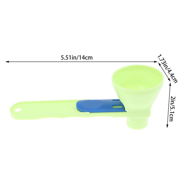 Coffee Scoop Funnel Measuring Spoon With Longer Handle Powder Scoop Reusable Sliding Design Coffee Spoon Kitchen Gadgets