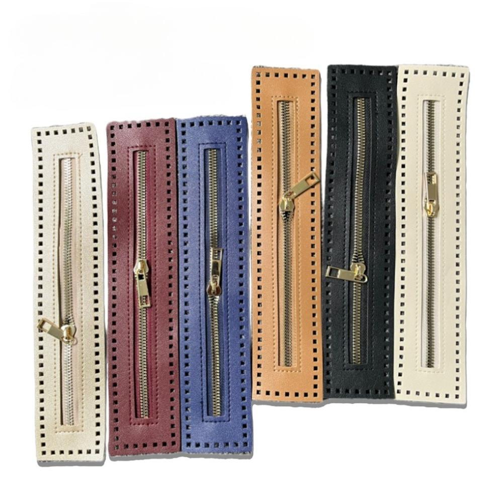 27cm Long Solid Leather Zipper for Handbag Crochet Bag Hardware Practical Sewing Accessory Purse Accessories Diy Bag