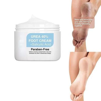 Crema de urea para el cuidado de los pies, exfoliante con ácido salicílico, crema hidratante de callos, eliminador y reparador de la piel, crema para los pies con piel muerta