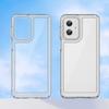 WANLONFENG MF Series for Motorola Moto G55 5G Case TPU+Acrylic Clear Phone Cover with Tempered Glass Film