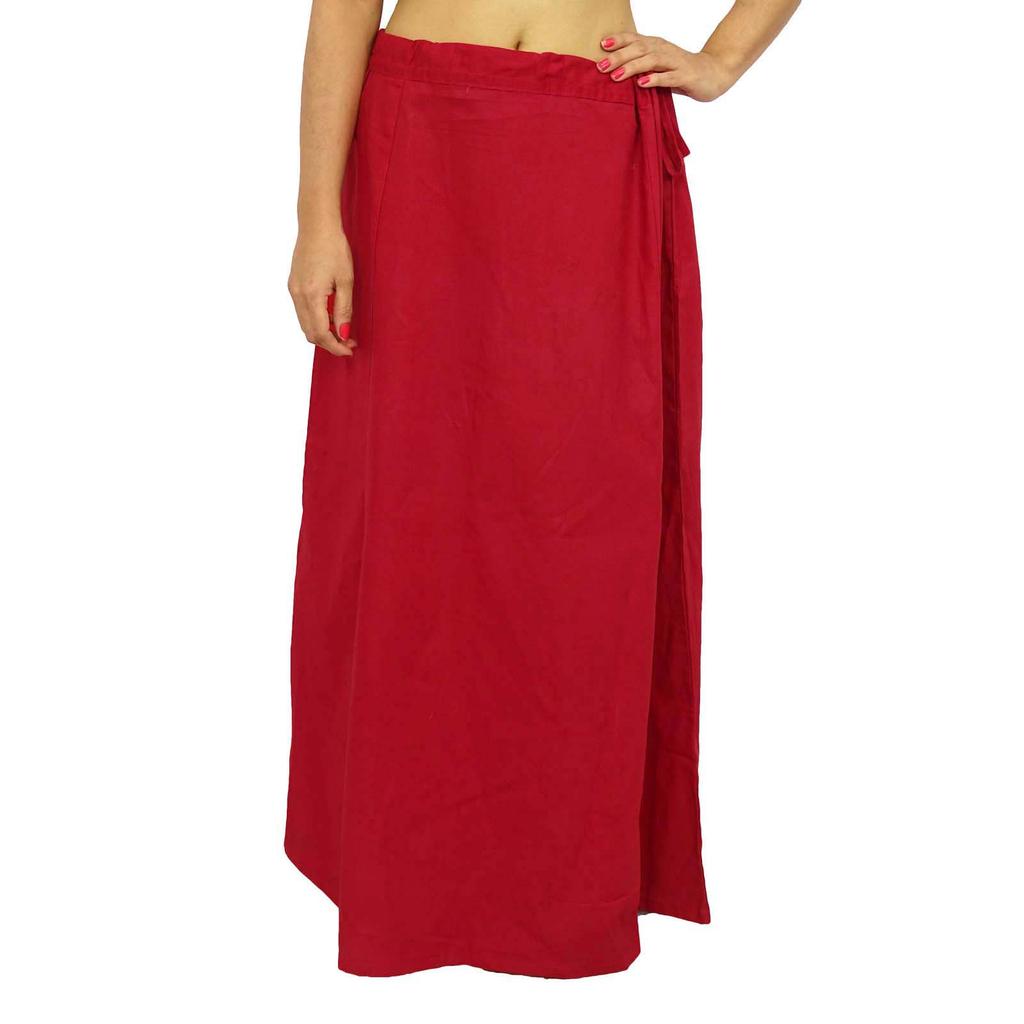 Cotton Saree Petticoat Underskirt Bollywood Indian Lining For Sari Ethnic