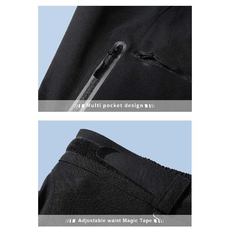 Men's Cycling Shorts Mountain Bike Multifunctional Pants with Pockets Breathable Outdoor Hiking Sports Pants