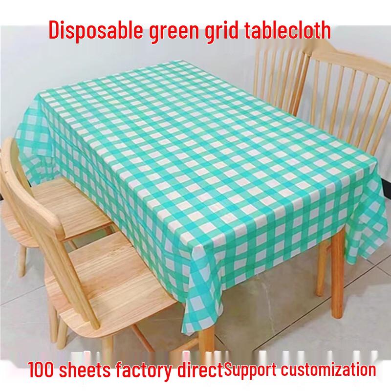 Xihe Disposable Plaid Oil-Proof Tablecloth
