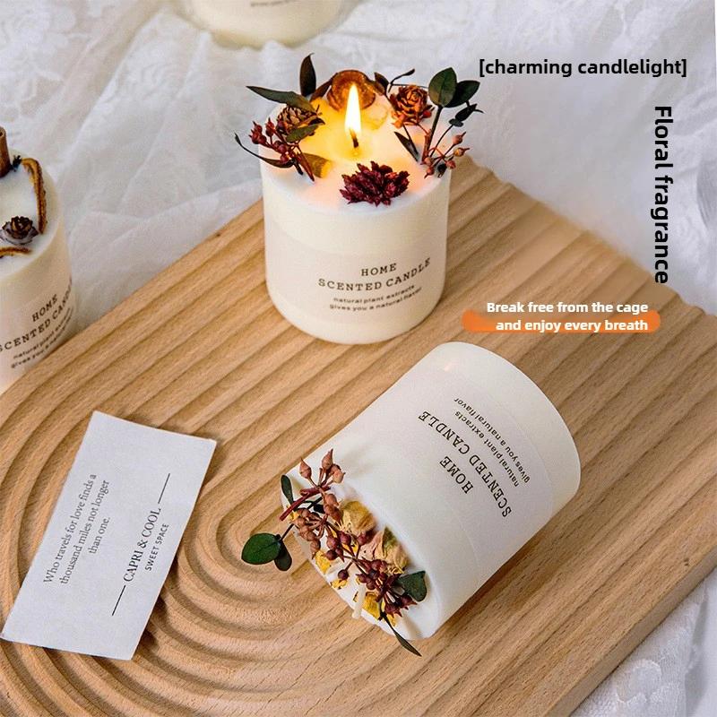 Forest Home Fragrance Candle Hotel Home Soy Wax Smokeless Birthday Gift Comes with Gift Box Aromatherapy Set Premium Gift