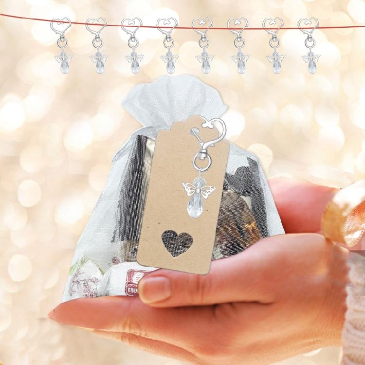 30pcs/set Angel Design Keychain Bag Tags for Guests Favor Baby Shower Wedding