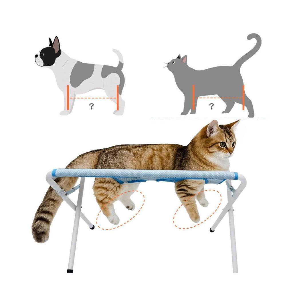 Dog Grooming Hammock Stand Mesh with Stable Iron Frame Breathable Tear Resistant