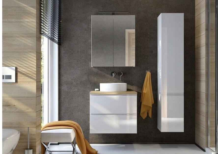 Wandhängendes Badezimmerschrank 80x50 Ohne Arbeitsplatte für Waschbecken, Modus