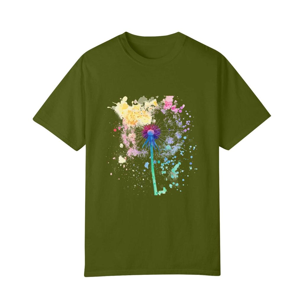Dam Casual Rundhals Kortärmad Pullover Tryckt T-shirt Topp
