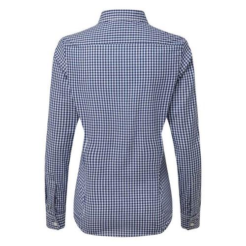 Premier Womens/Ladies Maxton Checked Long-Sleeved Shirt