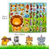 6 Sheets/Pack Cute Animal Face Stickers Diy Cartoon Animal Stickers Children'S Early Education Handmade Puzzle Stickers