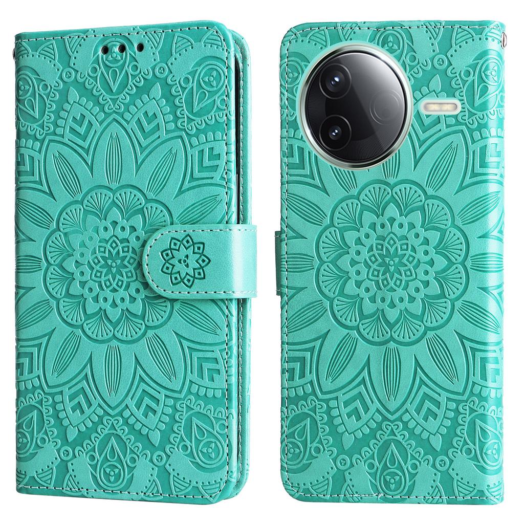 For Xiaomi Poco F7 Pro 5G/Redmi K80 5G Case Sunflower Imprint Leather Wallet Phone Cover