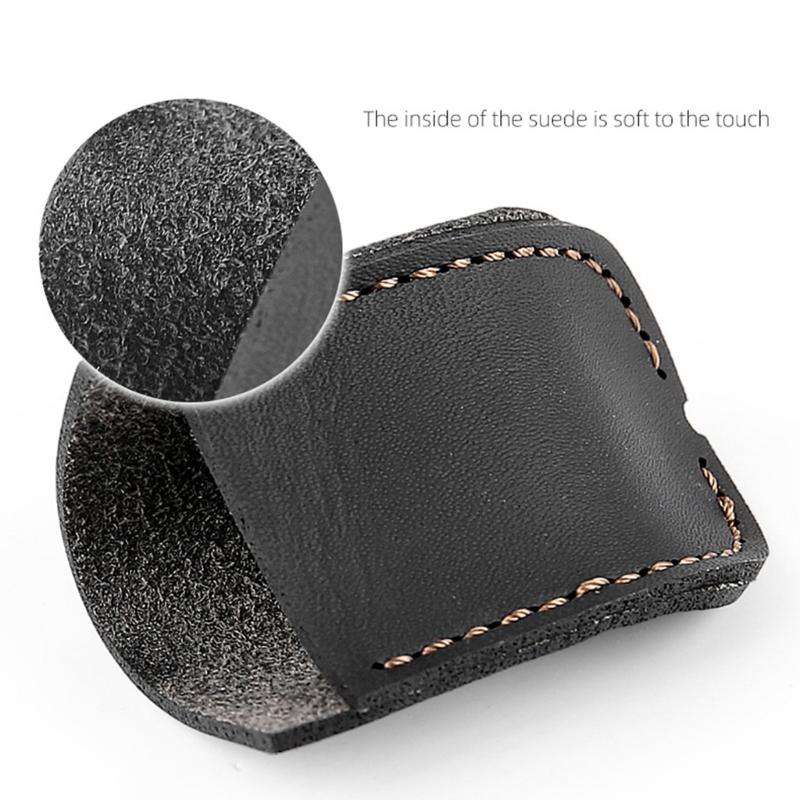Flexible Soft Leather Archeries Finger Tab Leather Cover With Comfortable Grip For Outdoor Bowstring Pulling Practice