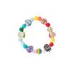 Creative Cartoon Graffiti Cute Panda Dog Beaded Bracelet, Sweet Girl High-End Resin Macaron Jewelry