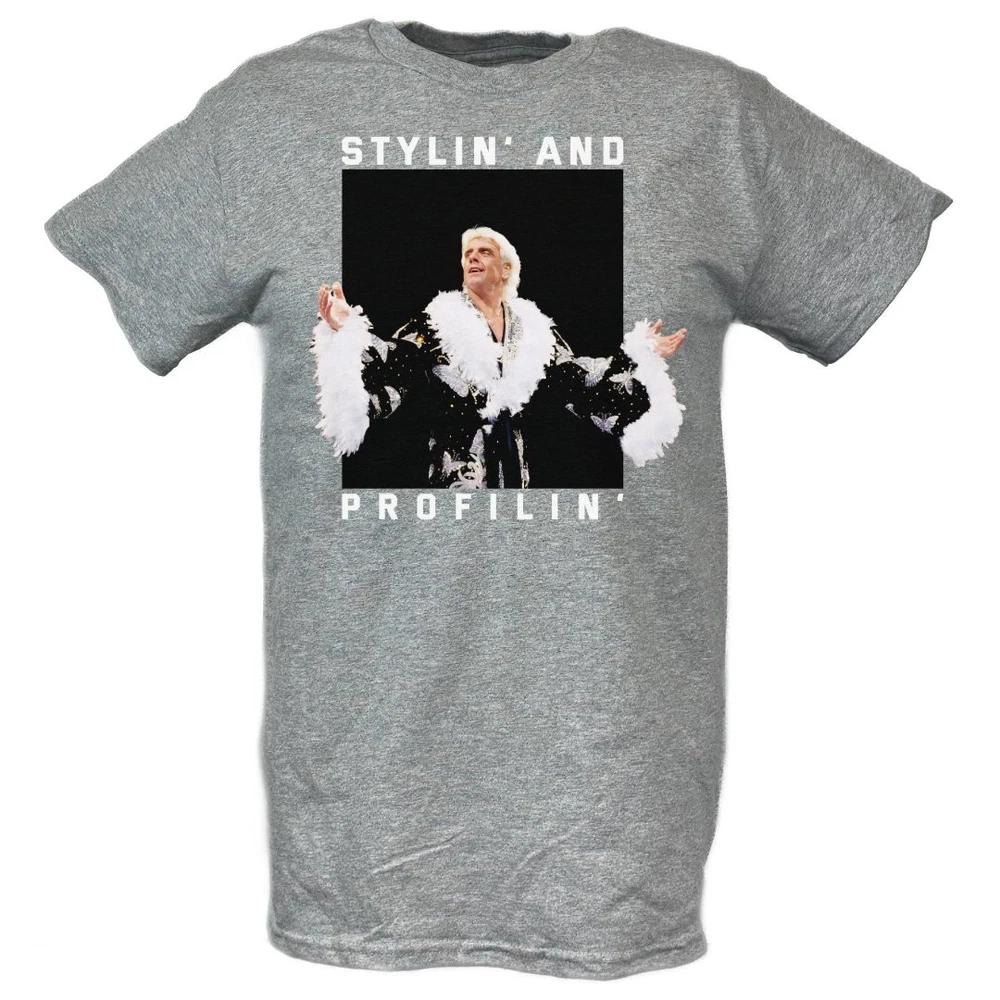 Ric Flair Stylin and Profilin Unisexs Grey Tshirt M