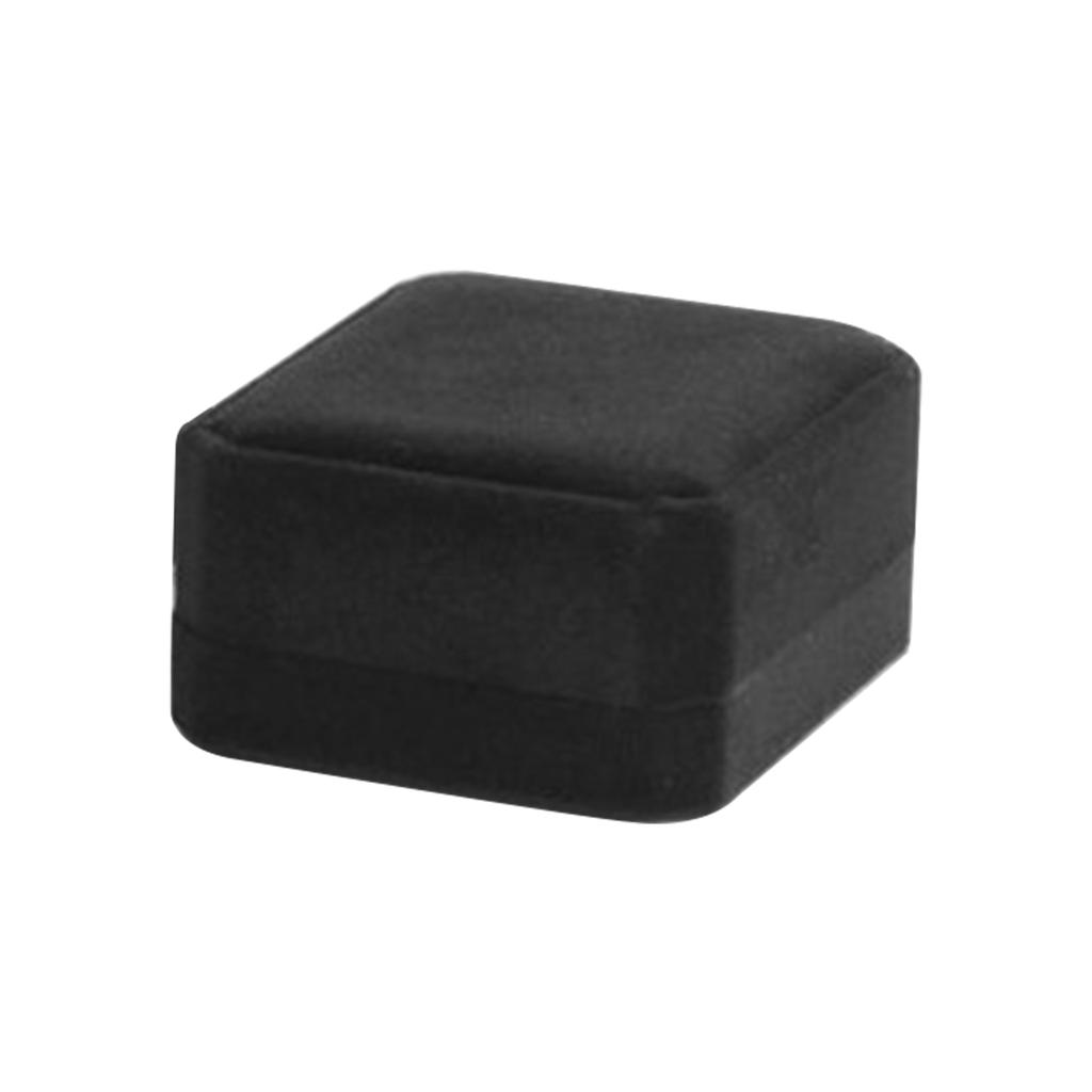 Regalo per scatola aperta con coperchio quadrato per esposizione di anelli per orecchini alla moda