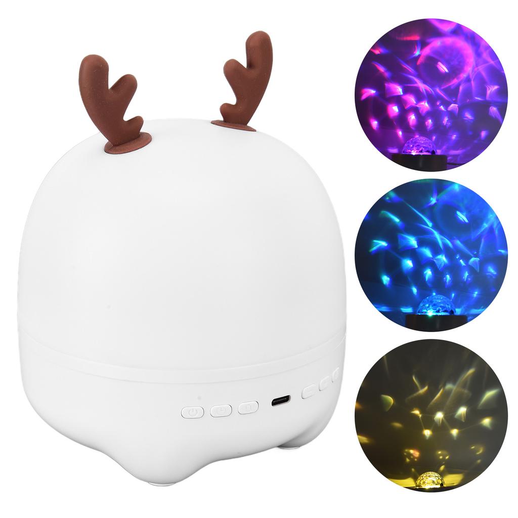 Speaker Night Light 360° Rotating Projection Clear Projection Multifunctional Computer Speakers